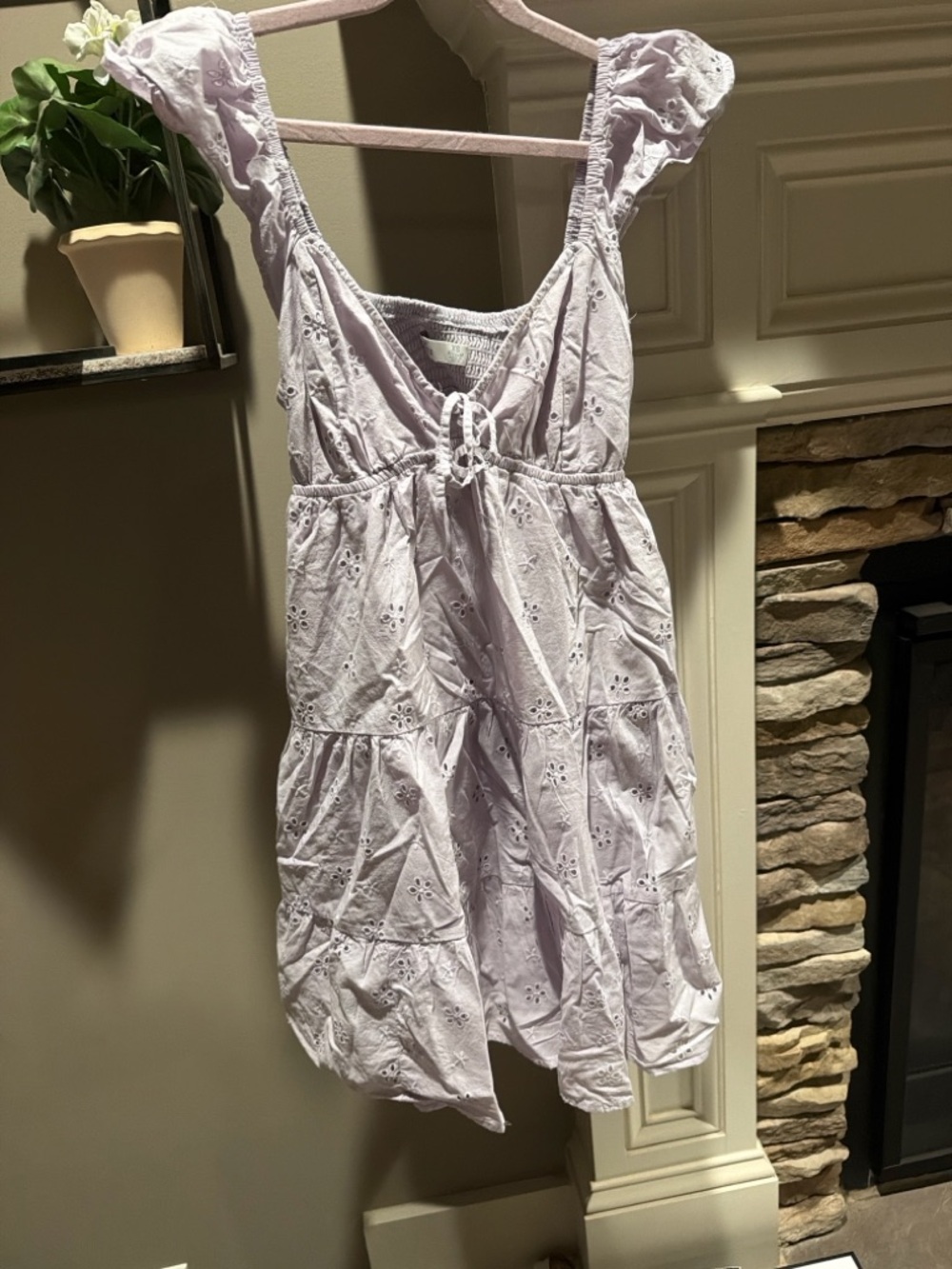 Hollister Light Lavender Eyelet Dress